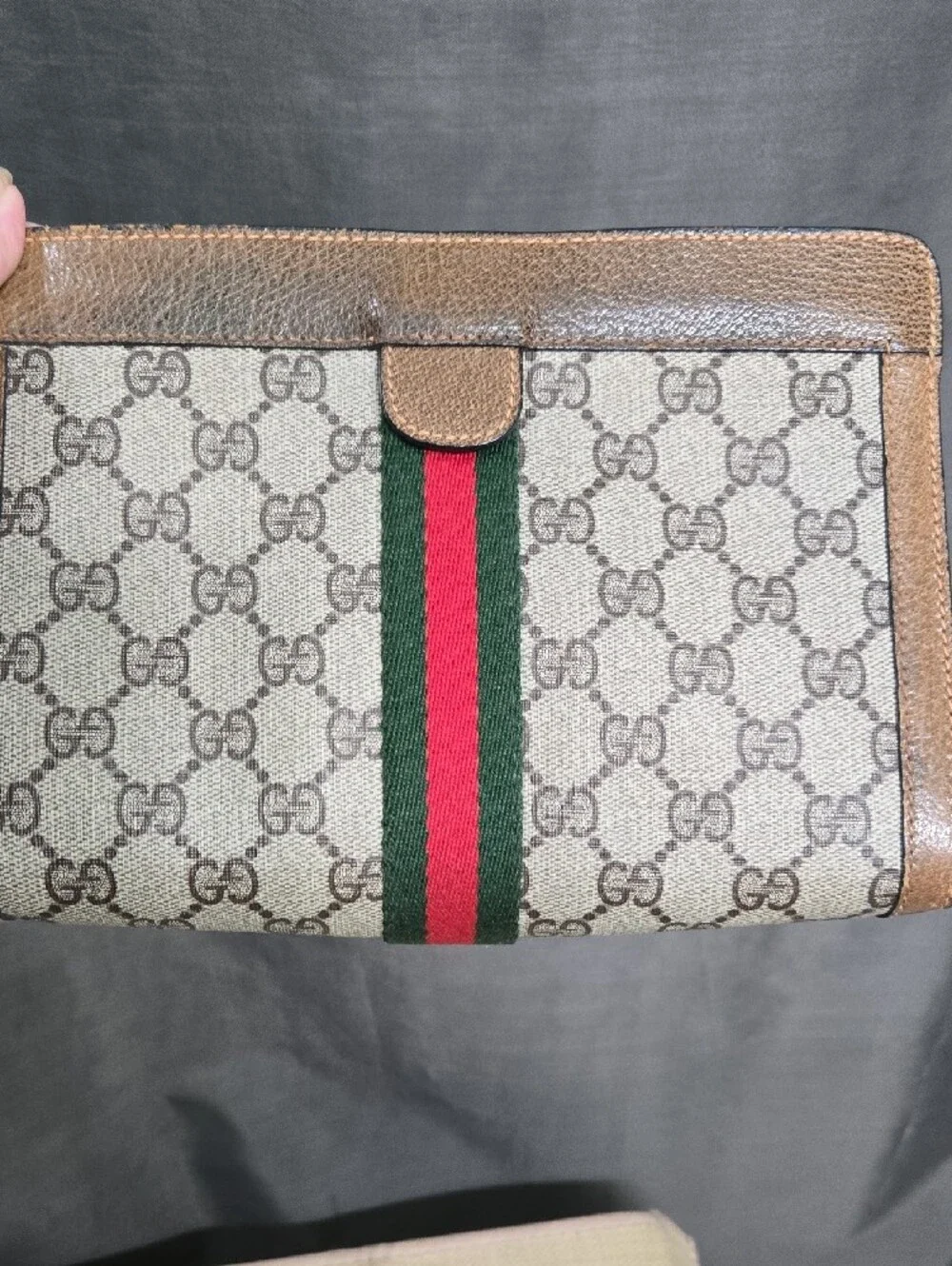 Gucci GG Supreme Sherry Line Accesory Bag Clutch